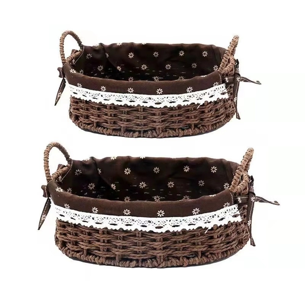 Baby Clothing Basket - Paniers de rangement en rotin imitation,
