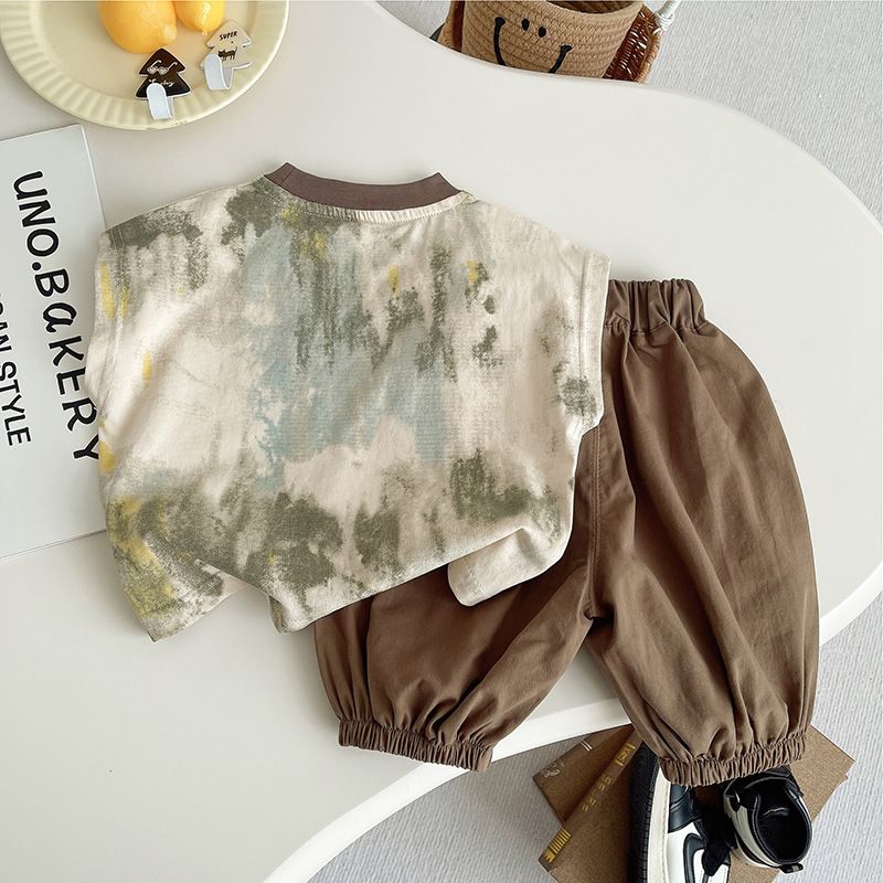 Baby Clothing Drawing - Ensemble de vêtements d'été coréens pour