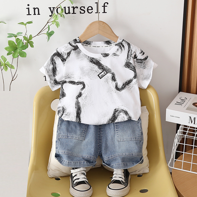 Baby Clothing Drawing - Ensemble d'été 2026 pour garçons :
