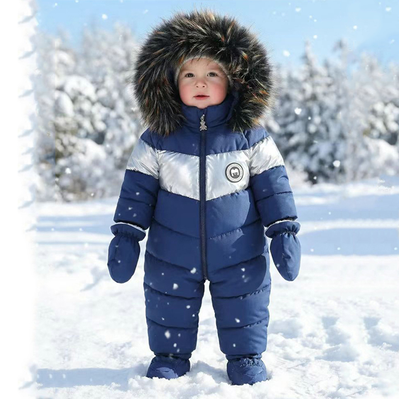 Baby Clothing Brand - Combinaison d'hiver pour nouveau-né avec gants,