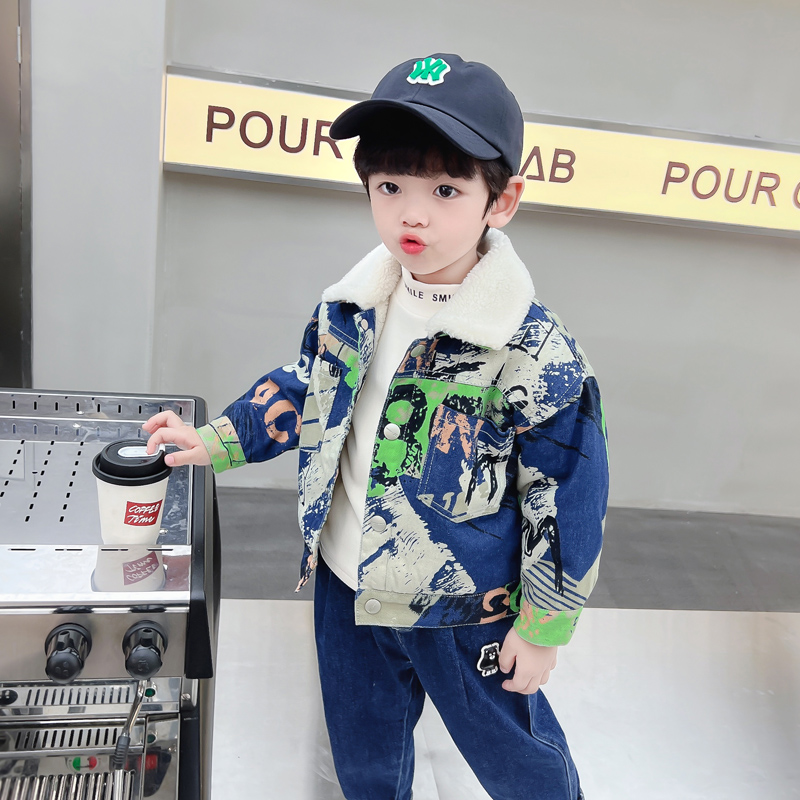 Enfants bébé chaud Denim veste - Baby Clothing Drawing avis et prix